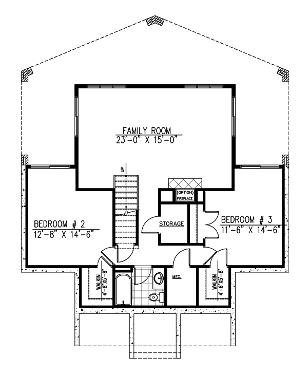 House Plan 48041 Lower Level