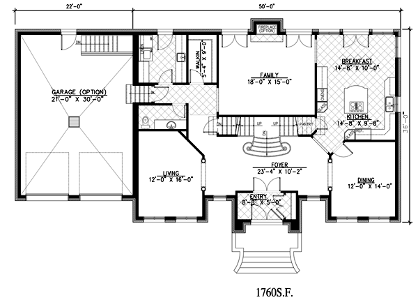 House Plan 48136 Level One