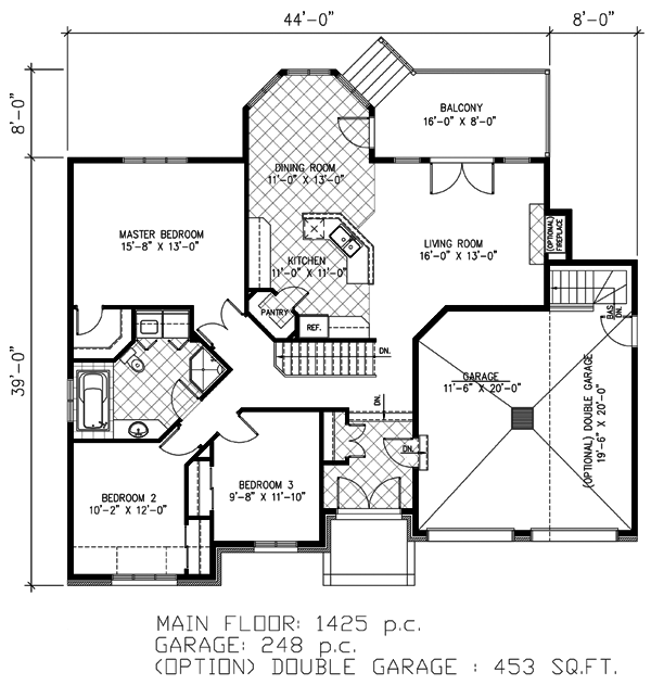 House Plan 48187 Level One