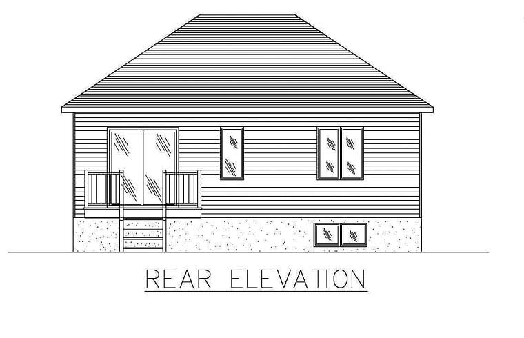 House Plan 48253 Rear Elevation
