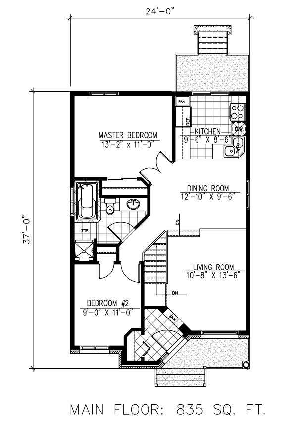 House Plan 48260 Level One