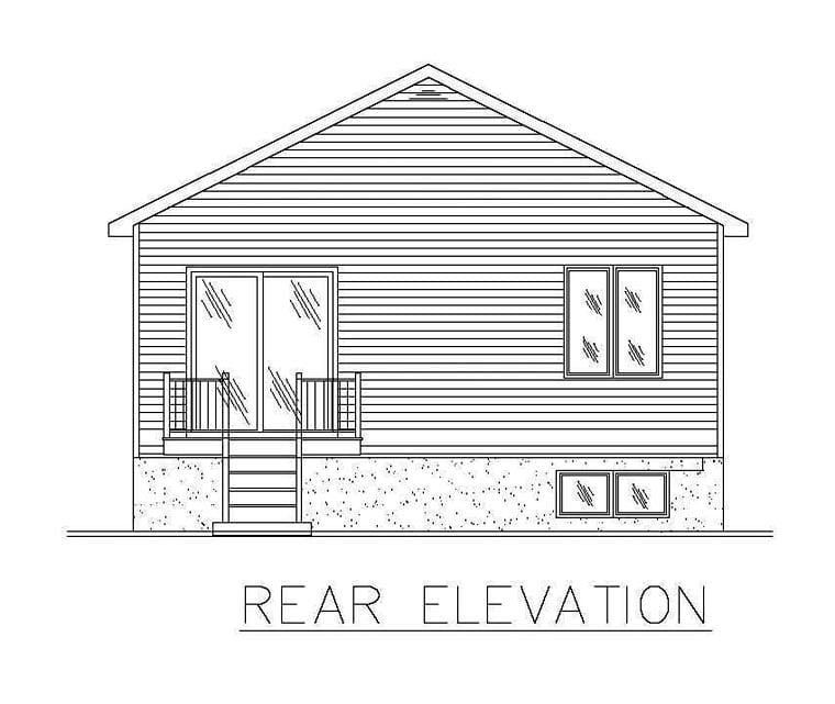 House Plan 48260 Rear Elevation