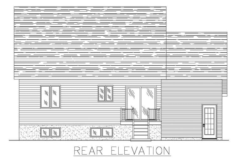 House Plan 48264 Rear Elevation