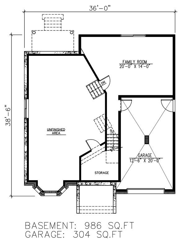 House Plan 48283 Lower Level