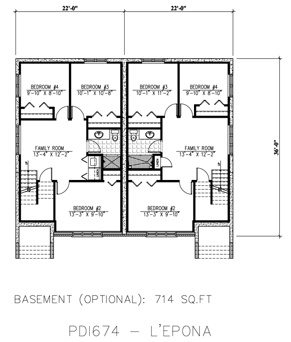 Multi-Family Plan 48296 Lower Level