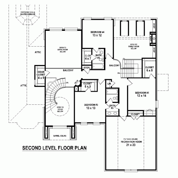 House Plan 48360 Level Two