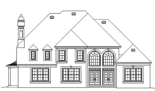 House Plan 48360 Rear Elevation
