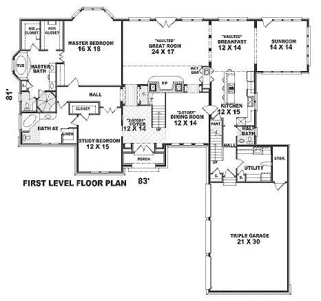 Plan 48660 | European Style with 4 Bed, 5 Bath, 3 Car Garage