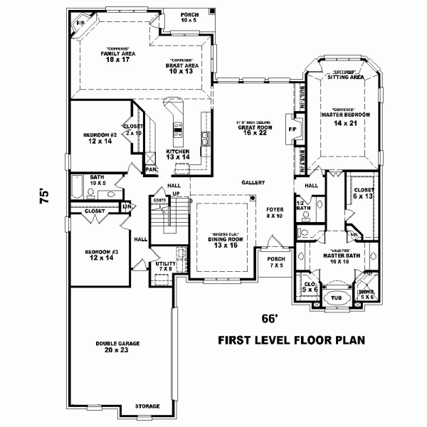 House Plan 48758 Level One