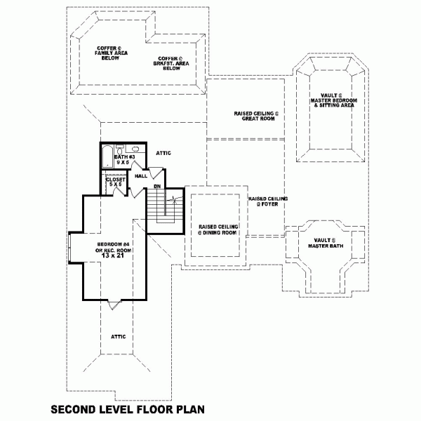 House Plan 48758 Level Two
