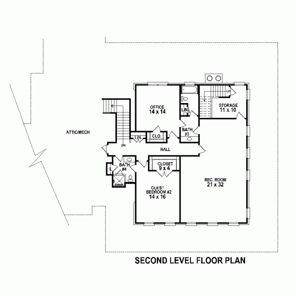House Plan 48759 Level Two