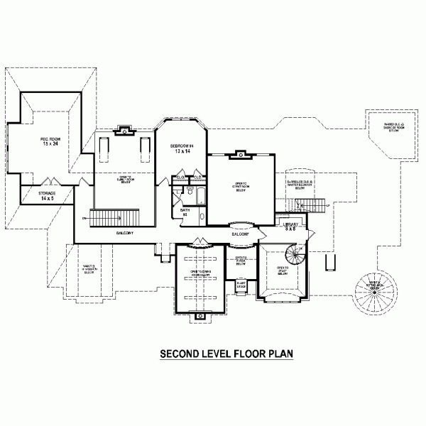 House Plan 48760 Level Two