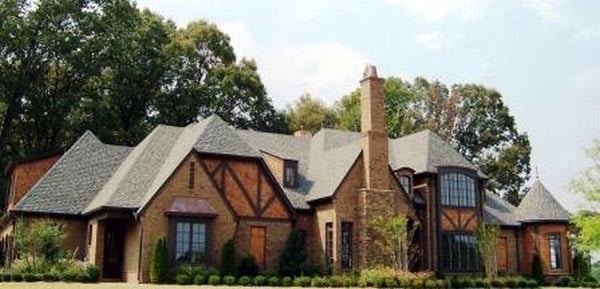 Country, European, Tudor Plan with 5271 Sq. Ft., 4 Bedrooms, 4 Bathrooms, 3 Car Garage Elevation