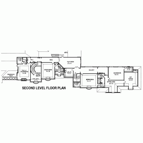 House Plan 48761 Level Two