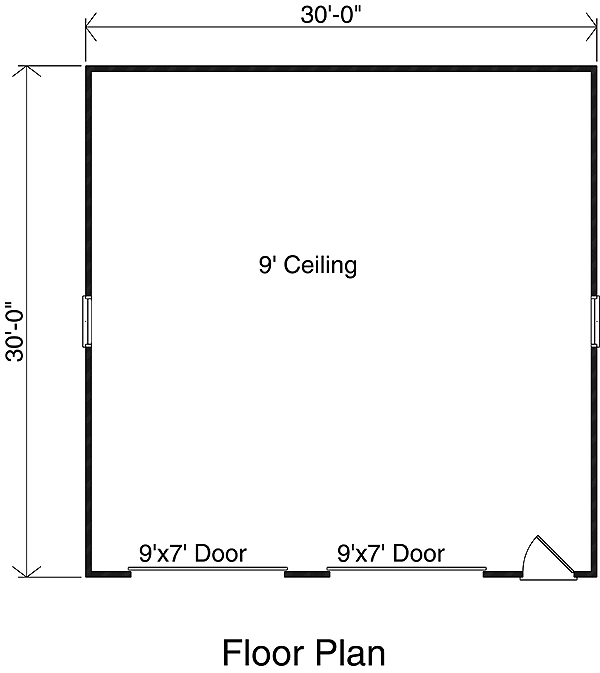Garage Plan 49014 - 2 Car Garage Level One