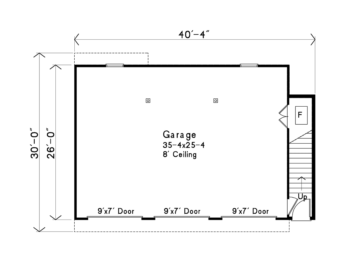 Garage Plan 49029 - 3 Car Garage Apartment Level One