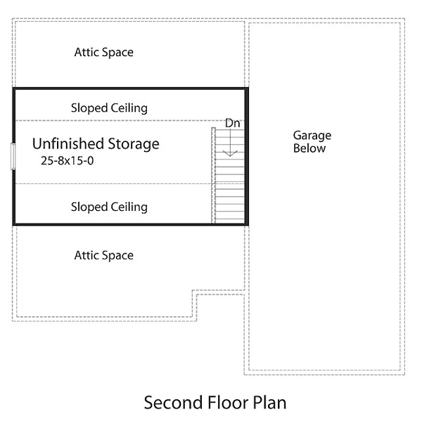 Garage Plan 49031 - 3 Car Garage Level Two