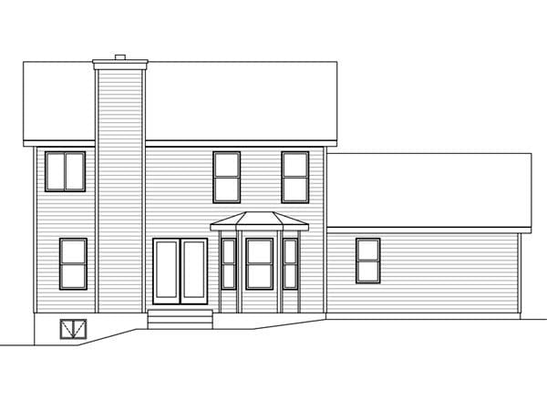 House Plan 49034 Rear Elevation