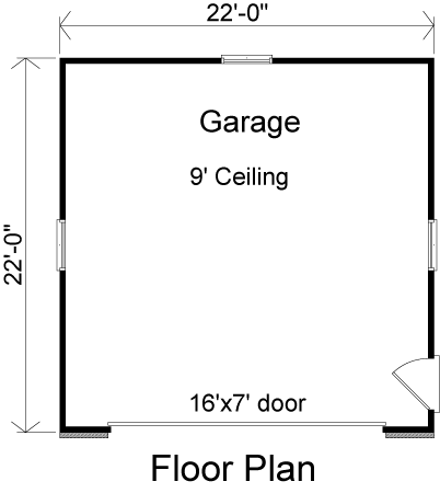 Garage Plan 49055 - 2 Car Garage Level One