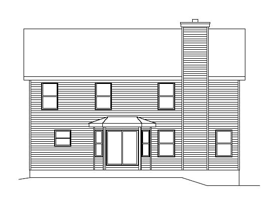 House Plan 49079 Rear Elevation