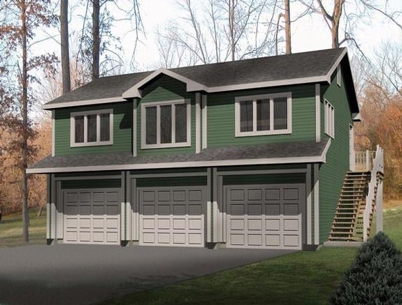 Garage-Living Plan 49118