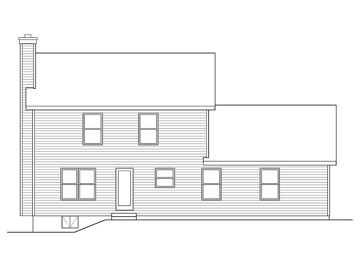 House Plan 49143 Rear Elevation