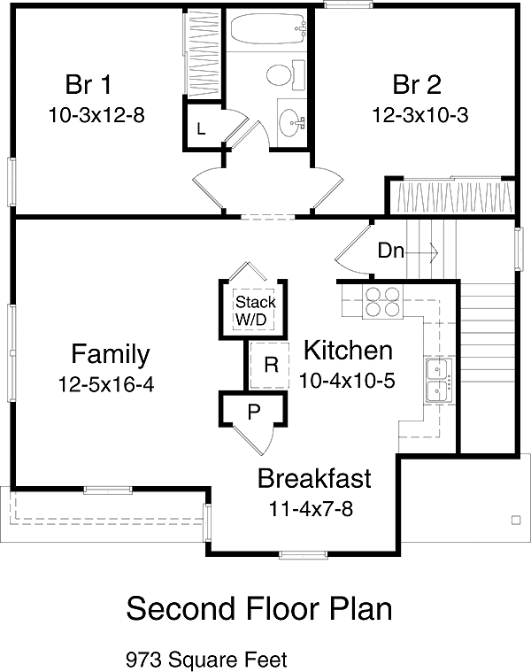 Garage Plan 49154 - 3 Car Garage Apartment Level Two
