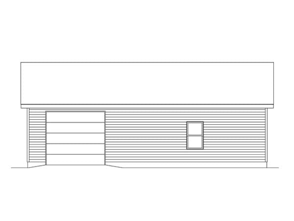 Garage Plan 49185 - 2 Car Garage Rear Elevation