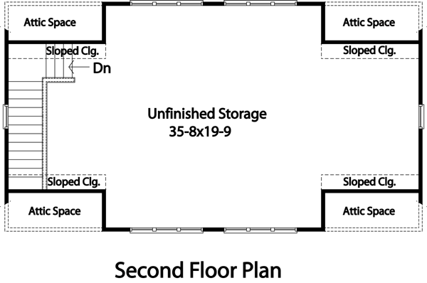 Garage Plan 49186 - 3 Car Garage Level Two