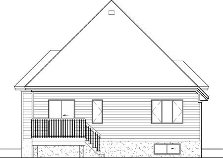 House Plan 49560 Rear Elevation