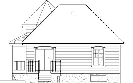 House Plan 49571 Rear Elevation
