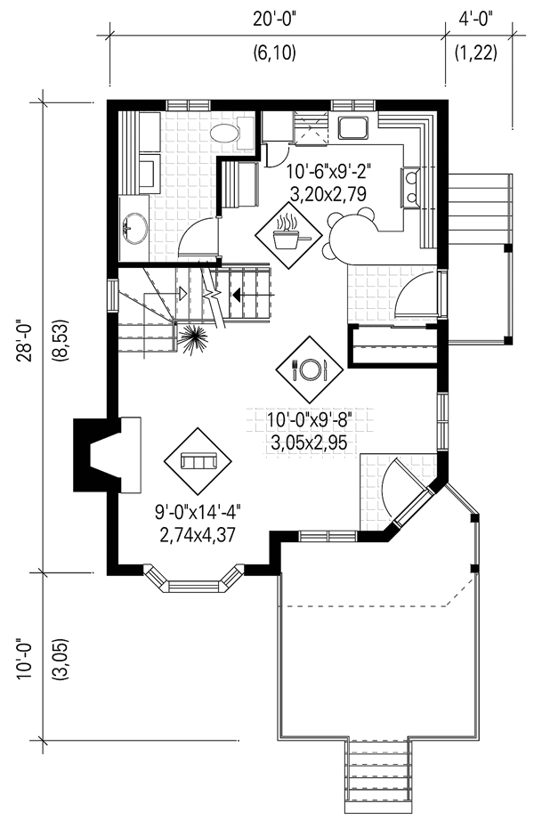 House Plan 49836 Level One