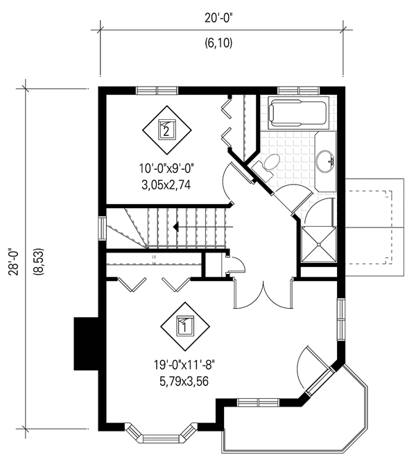 House Plan 49836 Level Two