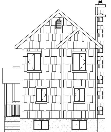 House Plan 49836 Rear Elevation