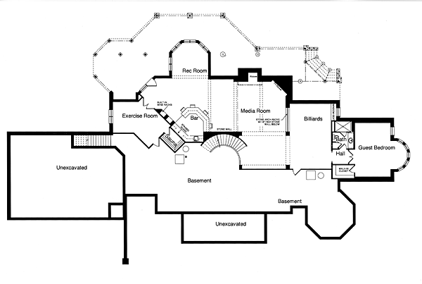 House Plan 50062 Lower Level