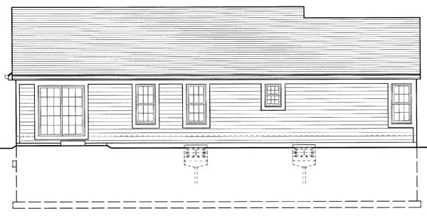 House Plan 50110 Rear Elevation