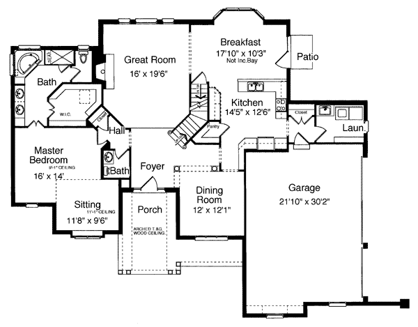 Plan 50116 | Traditional Style with 4 Bed, 4 Bath, 3 Car Garage