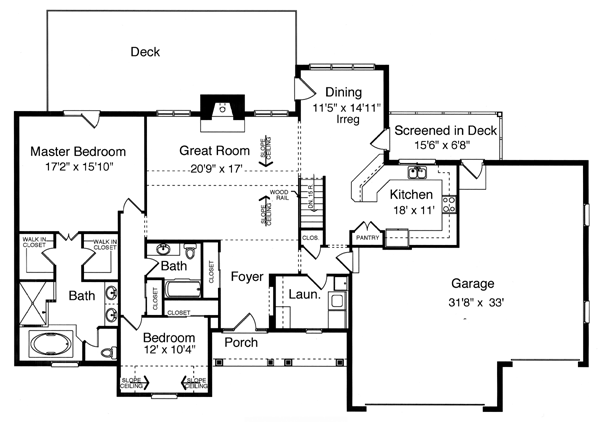 House Plan 50128 Level One