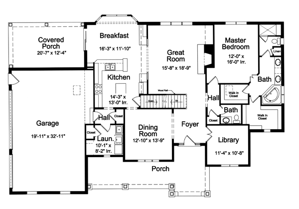House Plan 50173 Level One