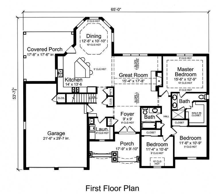 House Plan 50195 Level One