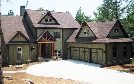 Cottage Plan with 2961 Sq. Ft., 4 Bedrooms, 4 Bathrooms, 3 Car Garage Elevation