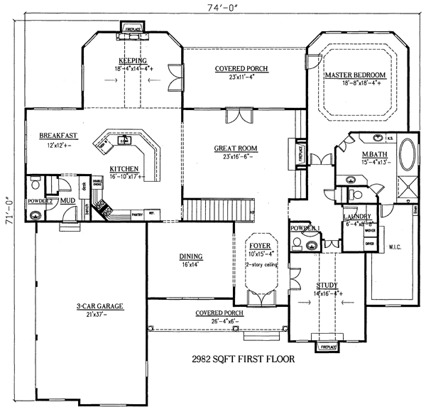 House Plan 50250 Level One