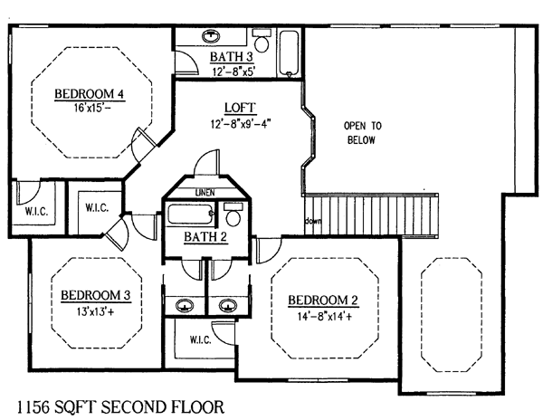 House Plan 50250 Level Two