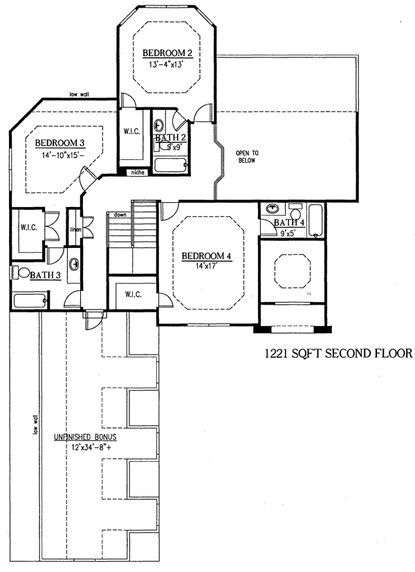 House Plan 50251 Level Two