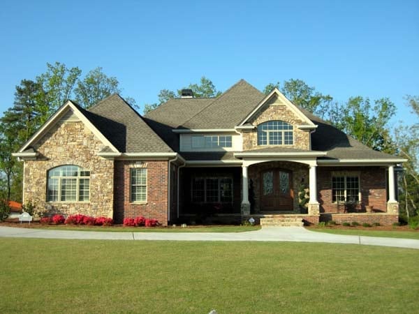 European Plan with 4671 Sq. Ft., 3 Bedrooms, 4 Bathrooms, 3 Car Garage Elevation