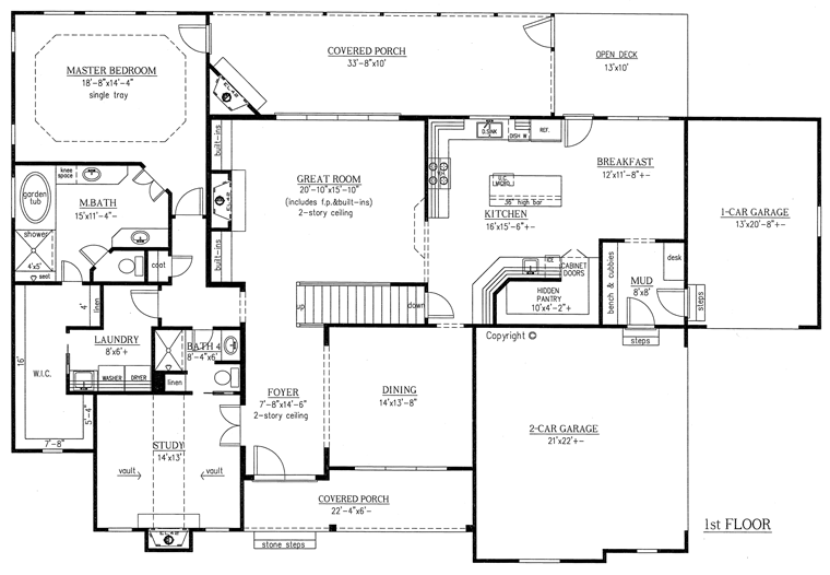 House Plan 50263 Level One