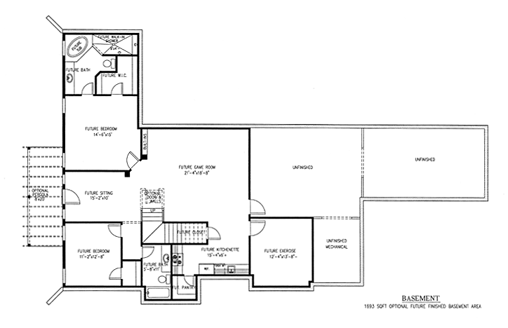 House Plan 50264 Lower Level