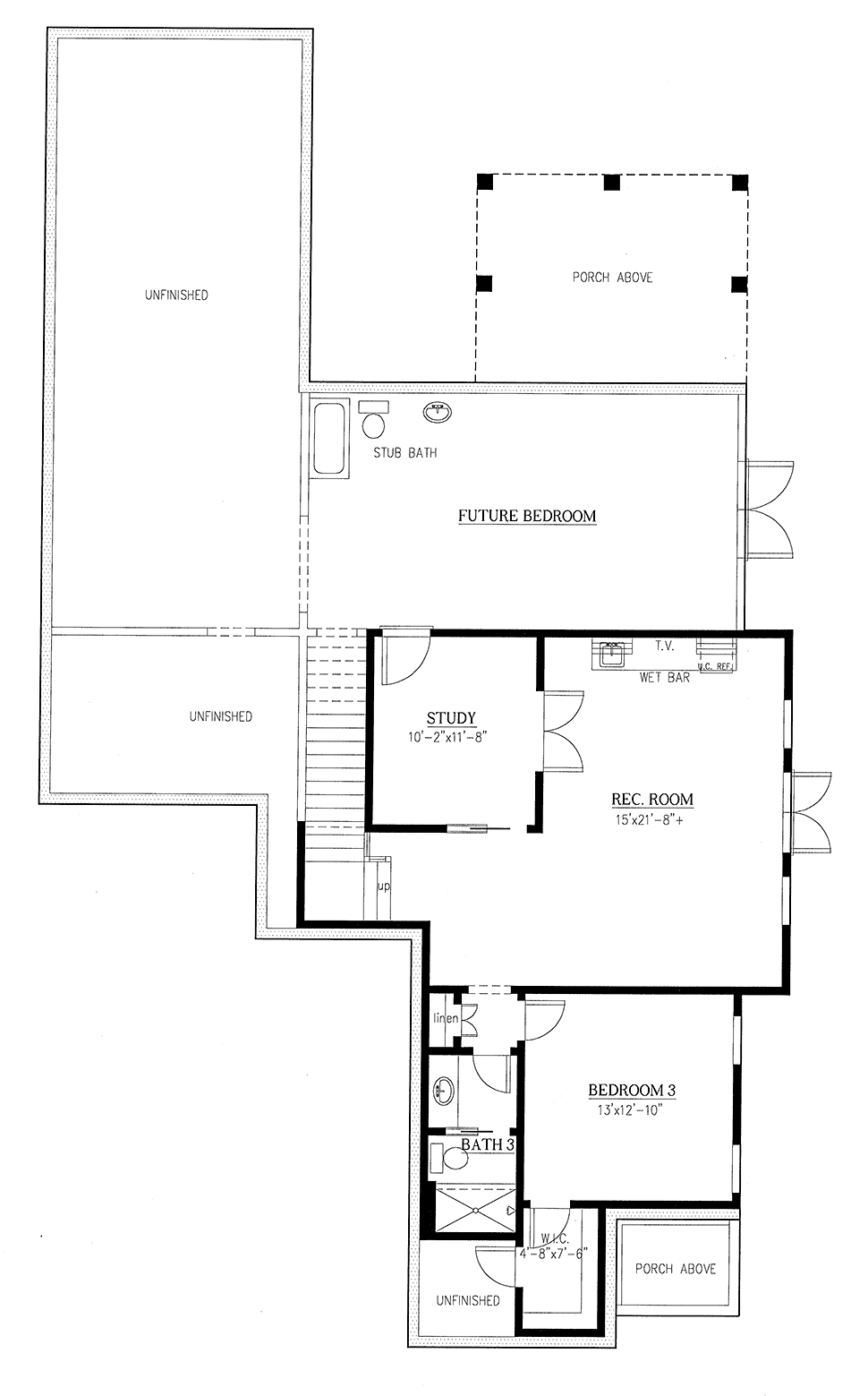 House Plan 50279 Lower Level