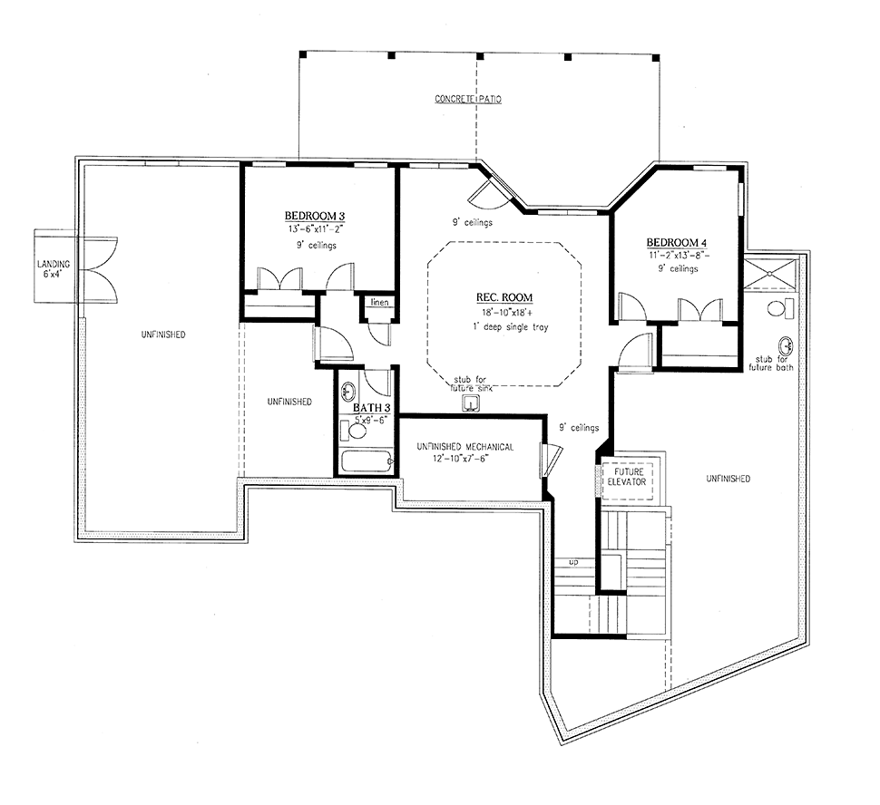 House Plan 50280 Lower Level
