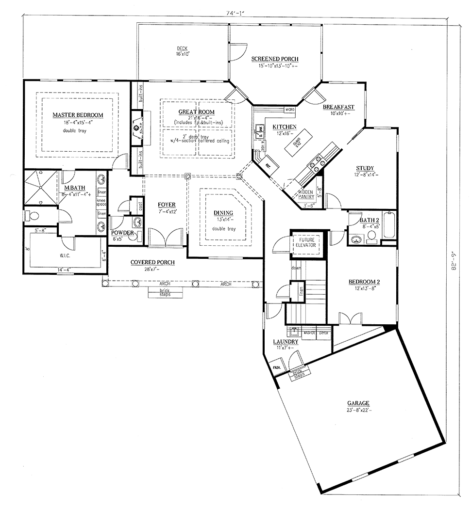 House Plan 50280 Level One